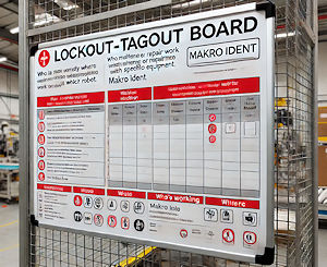 Whiteboard für Lockout Tagout