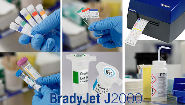 BradyJet-J2000 Laborproben farblich kennzeichnen mit BradyJet J2000