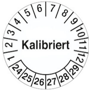 Prüfplaketten Kalibriert