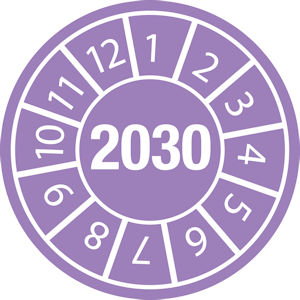 Prüfplaketten rund 2030